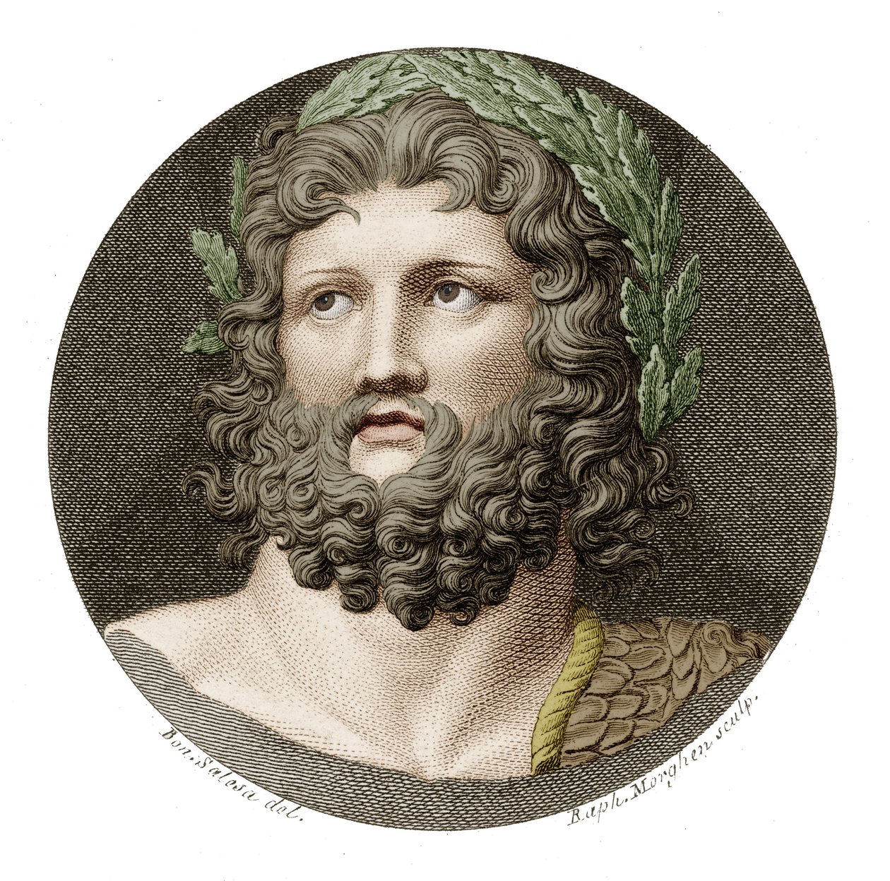 Zeus (renkli gravür) by Raffaello Sanzio Morghen