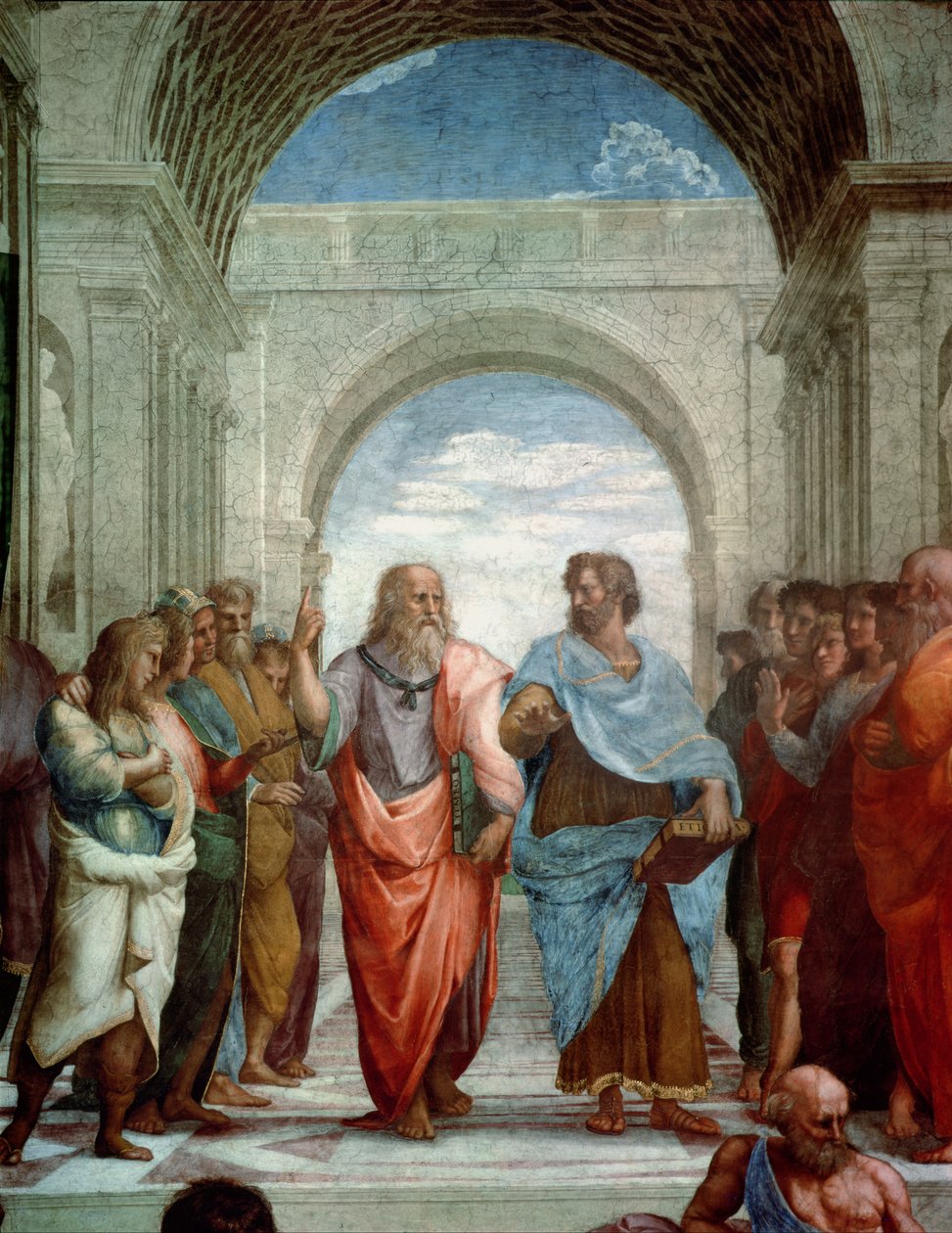 Aristoteles ve Platon: Stanza della Segnatura