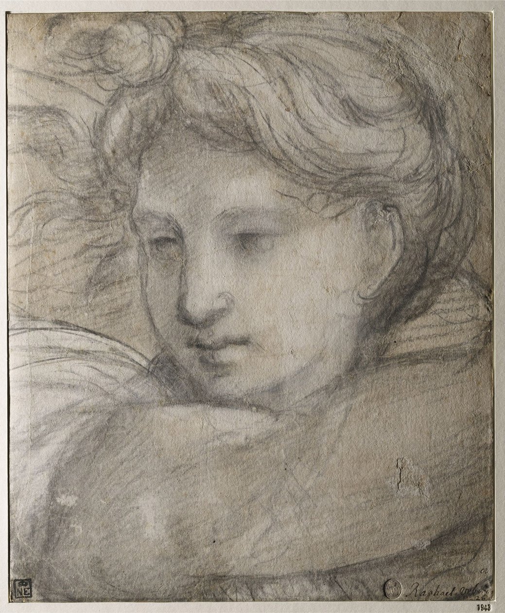 Bir Melek Başkanı, c. 1520 by Raffaello Sanzio Raphael