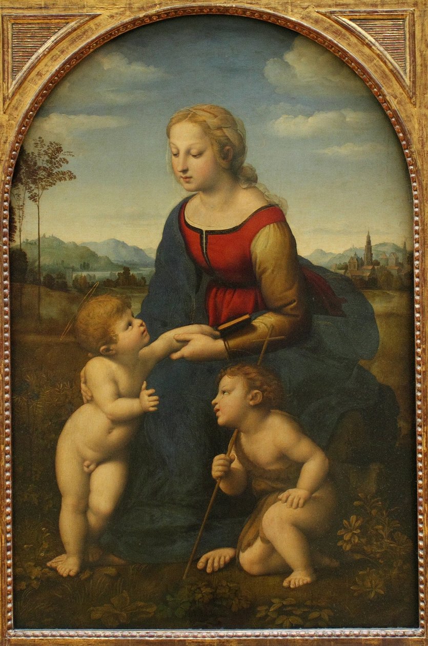 Vaftizci Yahya ile Madonna ve Çocuk La belle jardinière by Raffaello Sanzio Raphael