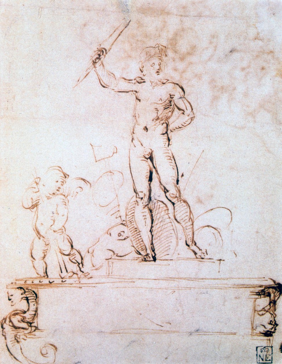 Bir festivalin dekorasyonu için anahat kompozisyonu, c1500-1520 by Raffaello Sanzio Raphael