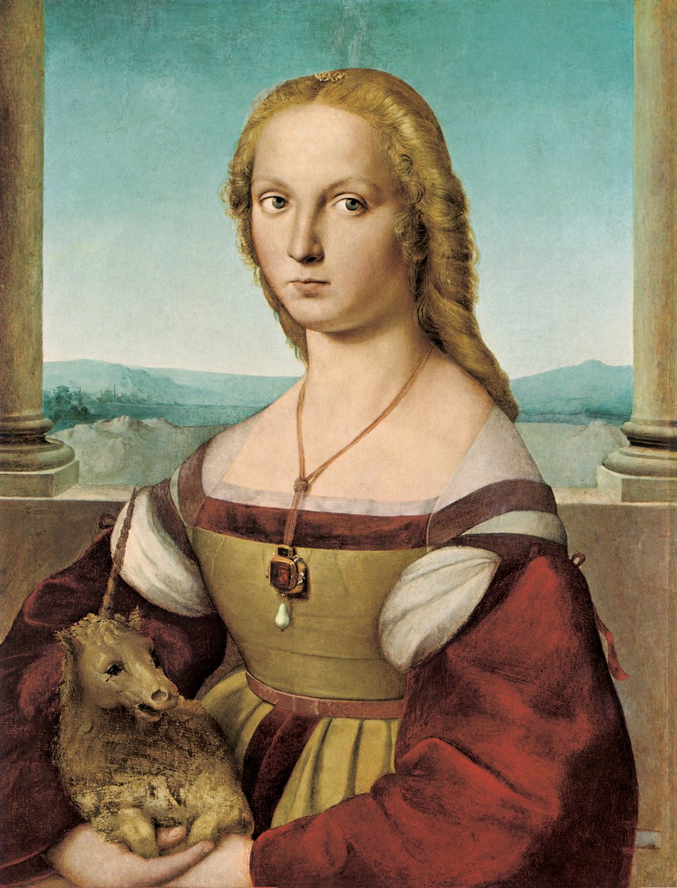 Tek Boynuzlu Bir Genç Hanımın Portresi, 1505-1506 by Raffaello Sanzio Raphael