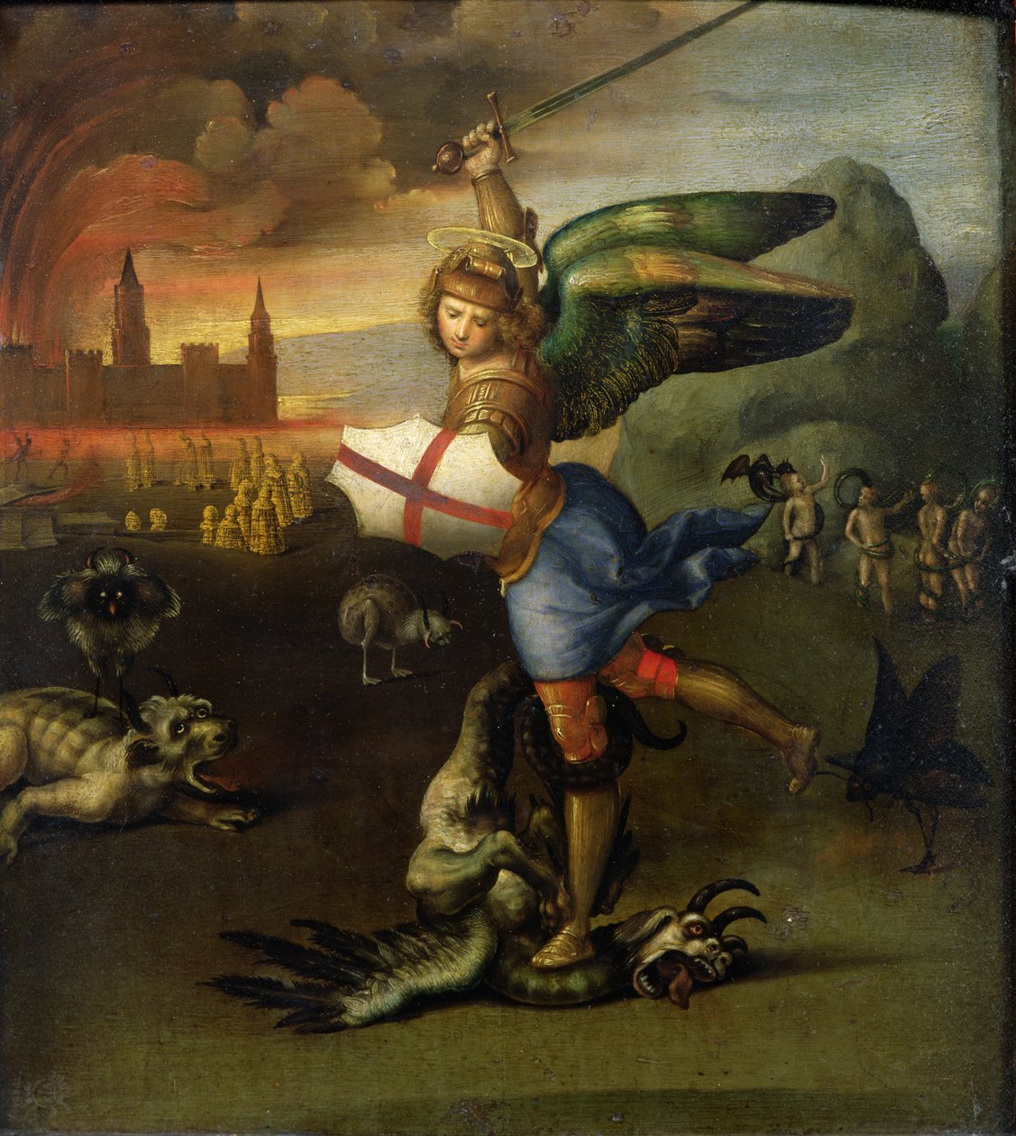 Aziz Michael, c.1503-05 (ayrıca bkz. 15971) by Raffaello Sanzio Raphael