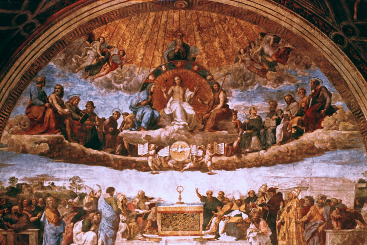 Kutsal Ayin Üzerine Tartışma, 1508-1509 by Raffaello Sanzio Raphael