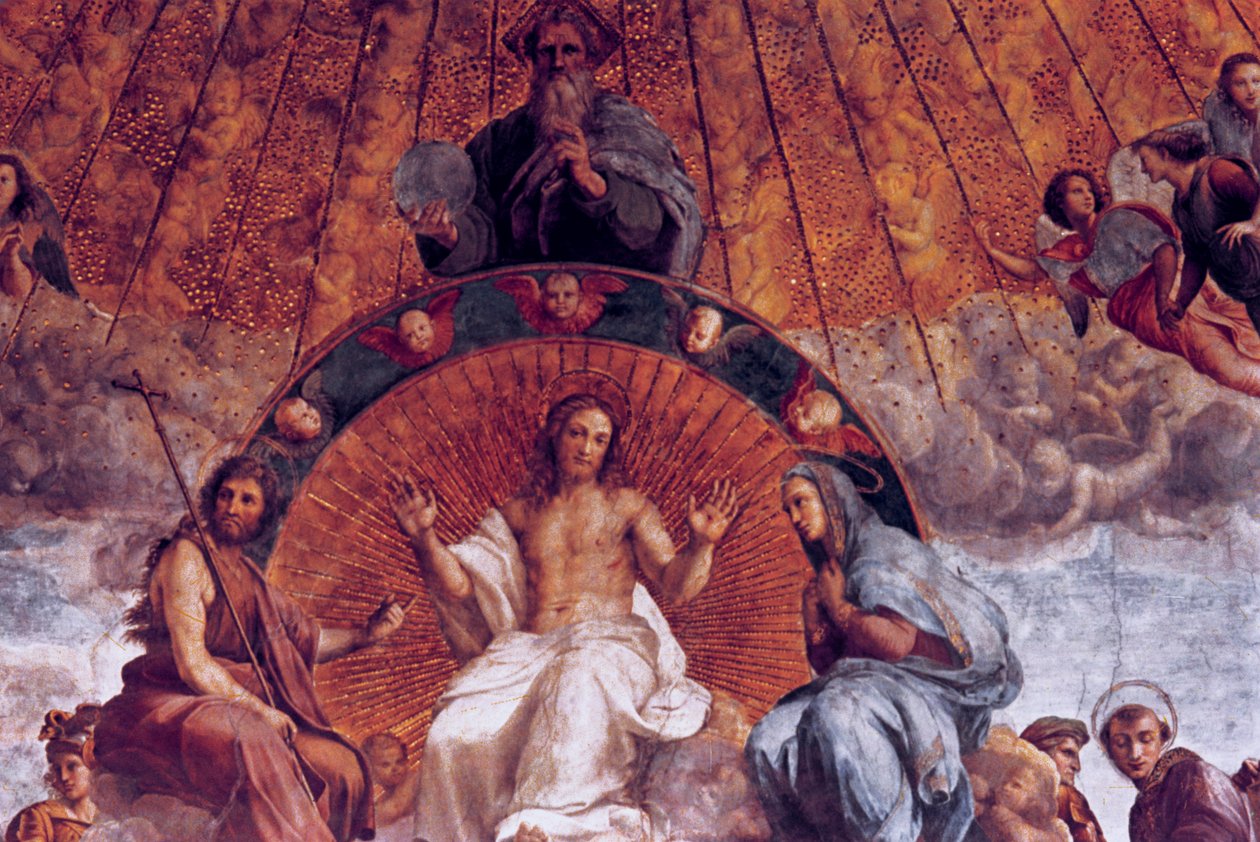 Kutsal Ayin Tartışması , detay, 1508-1509 by Raffaello Sanzio Raphael