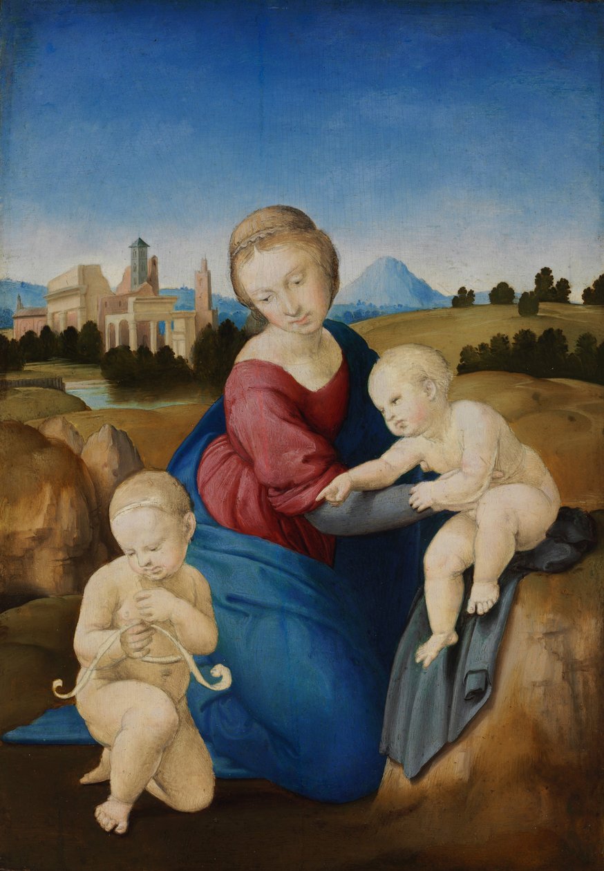 Bebek Vaftizci ile Madonna ve Çocuk Esterházy Madonna by Raffaello Sanzio Raphael