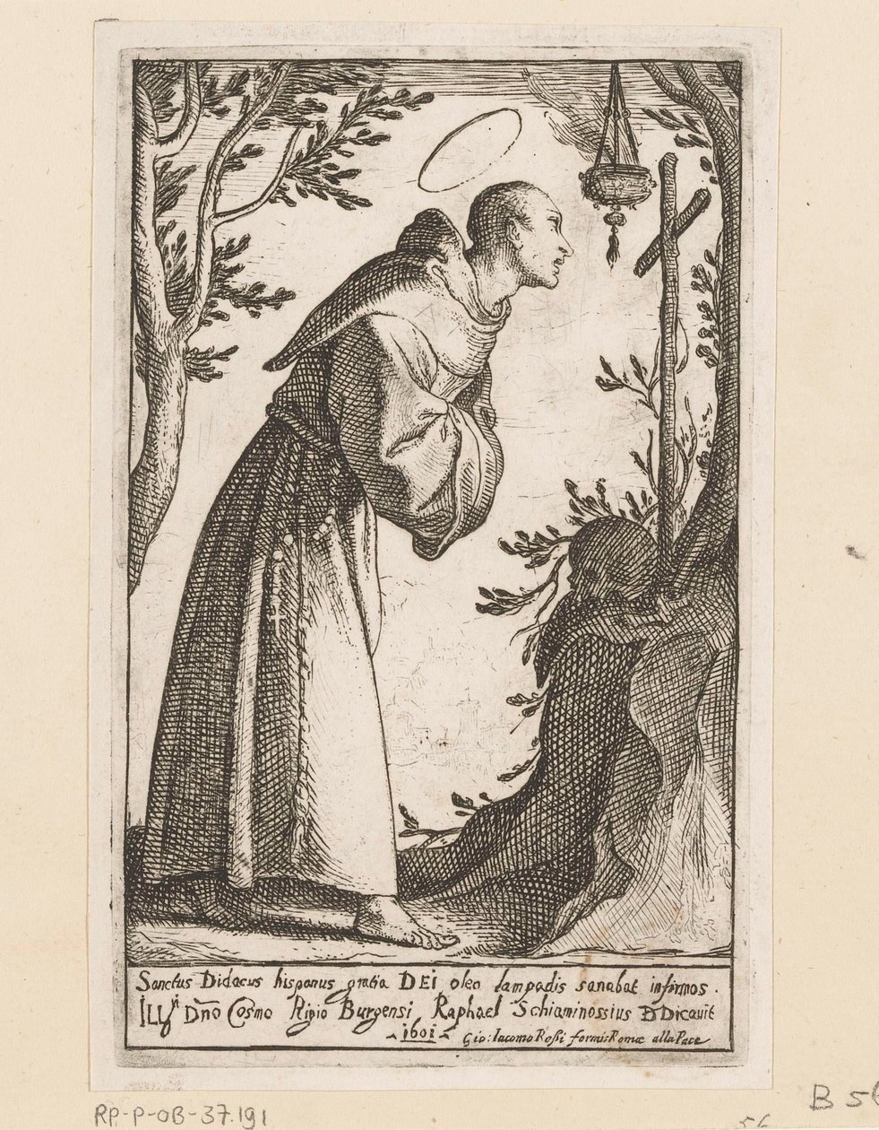 Heilige Didacus van Alcala by Raffaello Schiaminossi