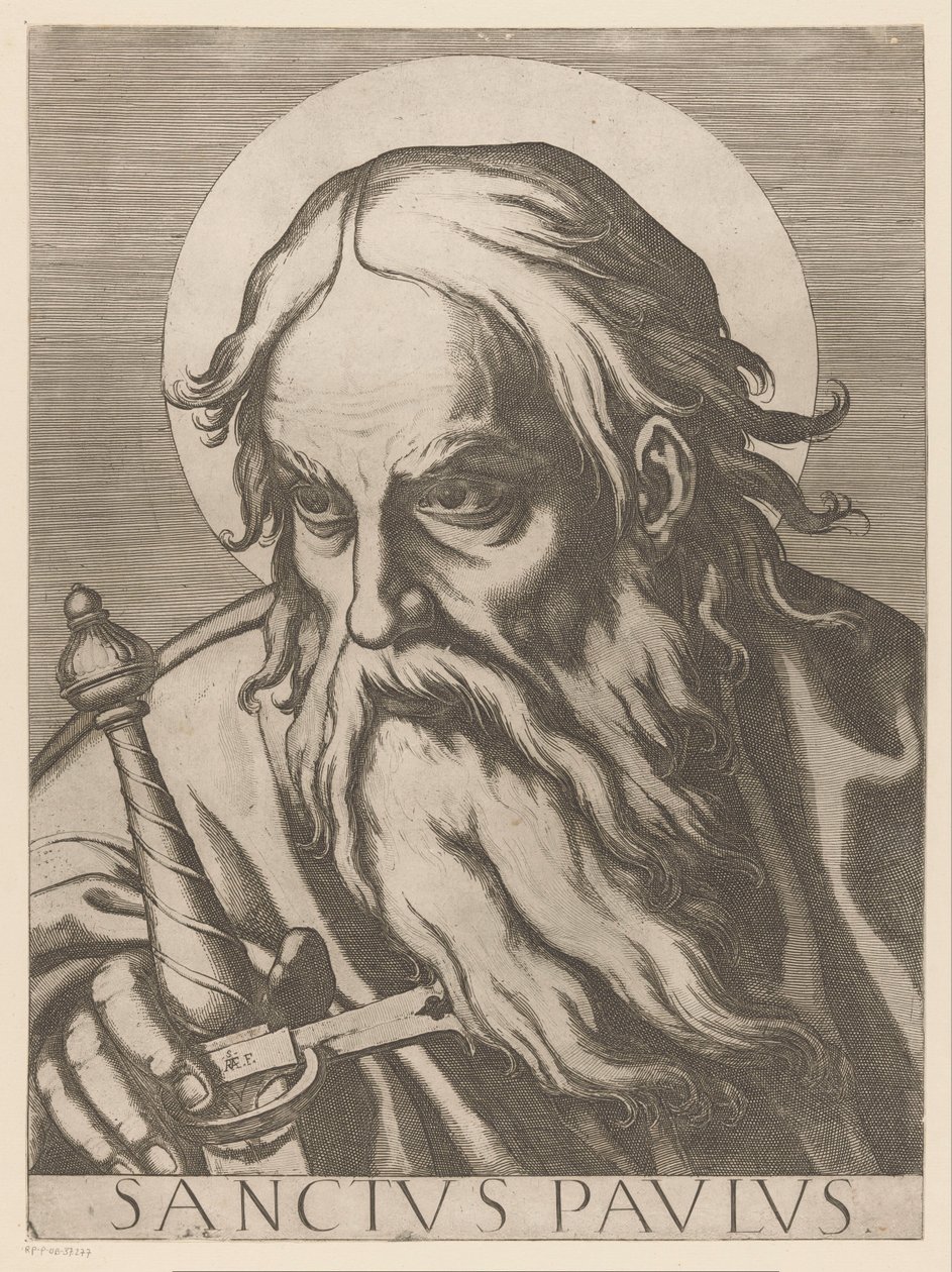 Heilige Paulus Aziz Paul (nesne üzerindeki başlık) Christ, Mary en de twaalf apostelen (dizi adı) Kutsal Apostolik Koleji (dizi başlığı) by Raffaello Schiaminossi
