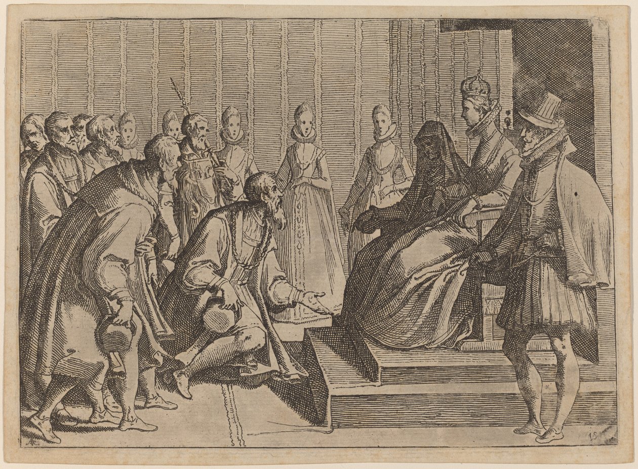 Avusturyalı Margaret Bir Soyluya Seyirci Veriyor by Raffaello Schiaminossi
