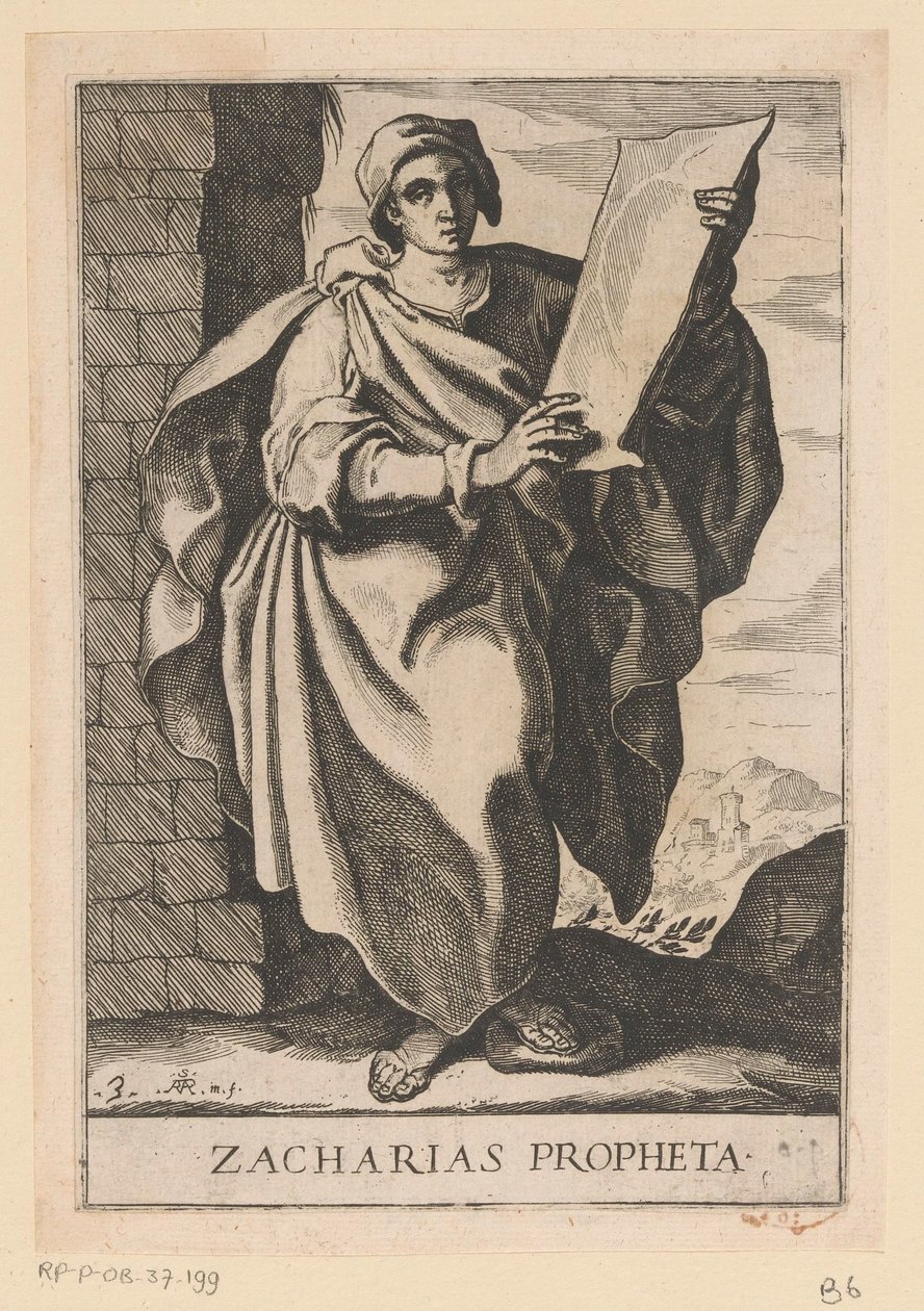 Profeet Zacharias Peygamber Zacharias (nesne üzerindeki başlık) Profeten (dizi adı) Peygamberler (dizi adı) by Raffaello Schiaminossi