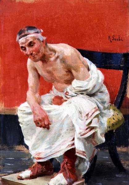 Bir Düşünce Anı (panel) by Raffaello Sorbi