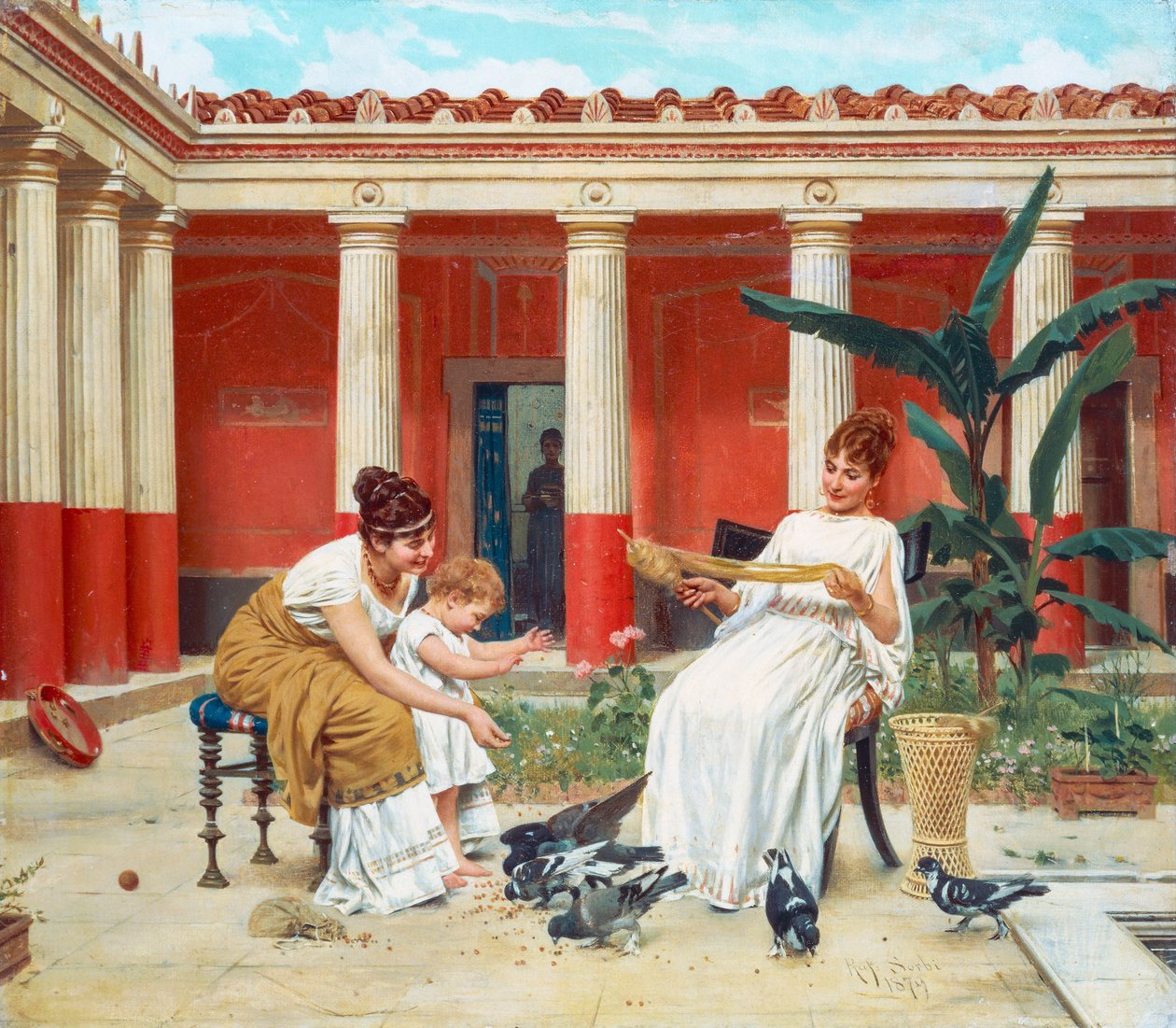 güvercin beslemek by Raffaello Sorbi