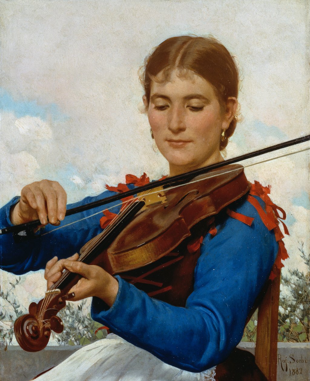 keman çalan kız by Raffaello Sorbi