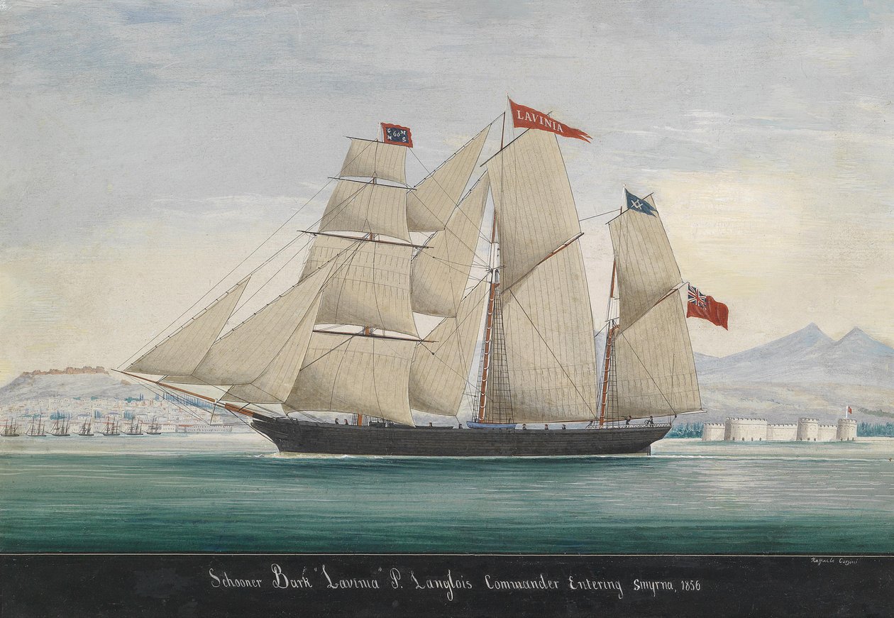 Schooner Bark Lavinia, P. Langlois Komutanı, Smyrna 1856