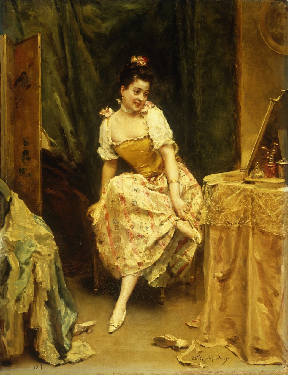 Soyunma Masasında Genç Kadın, by Raimundo de Madrazo y Garreta