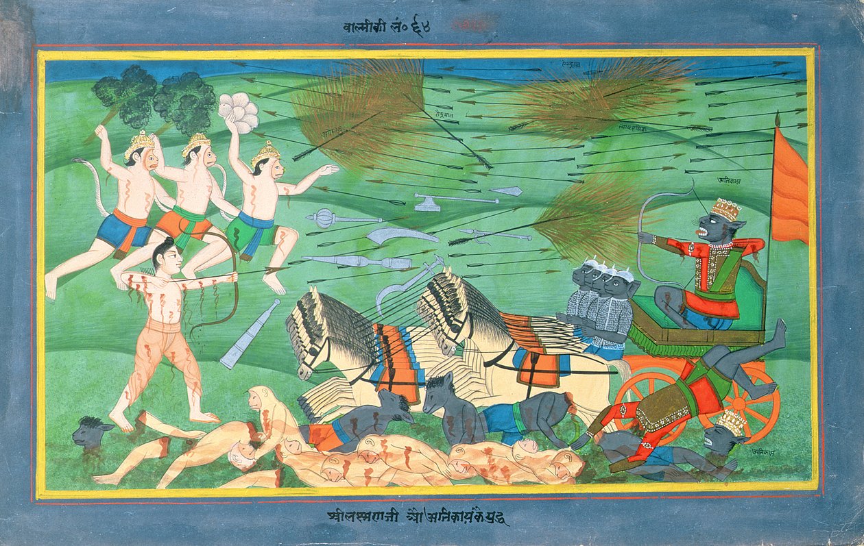 Lanka Savaşı, Rama ve Rakshasas Kralı Ravana arasında, Ramayana