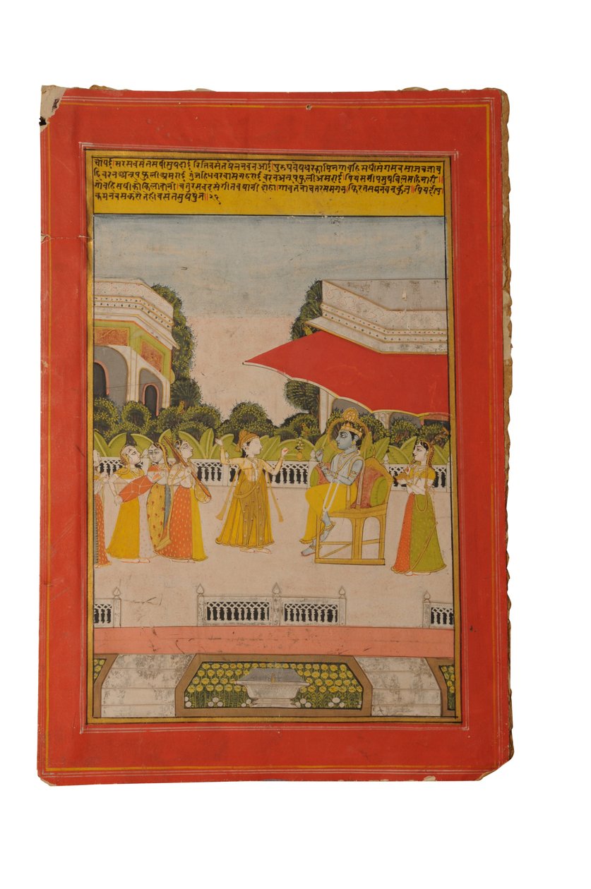Ragamala minyatür tablosu, Rajasthan muhtemelen Bundi, 19. yüzyılın başlarında (kağıt üzerine guaj boya) by Rajasthani School