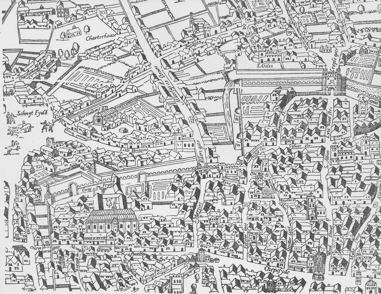 Civitas Londinium tahta baskıdan Smithfield