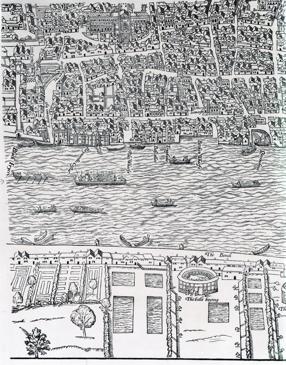 Londra Planı, c.1560-70 by Ralph Agas