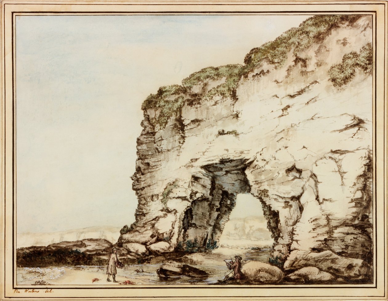 Marsden Rock (kağıt üzerinde gövde rengi ve wc (kağıda yapıştırılır)) by Ralph Jnr. Walters