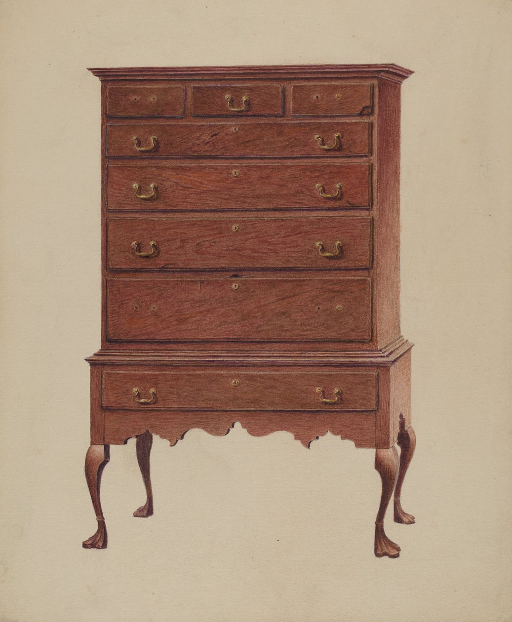 Erken Amerikan highboy by Ralph Boyer