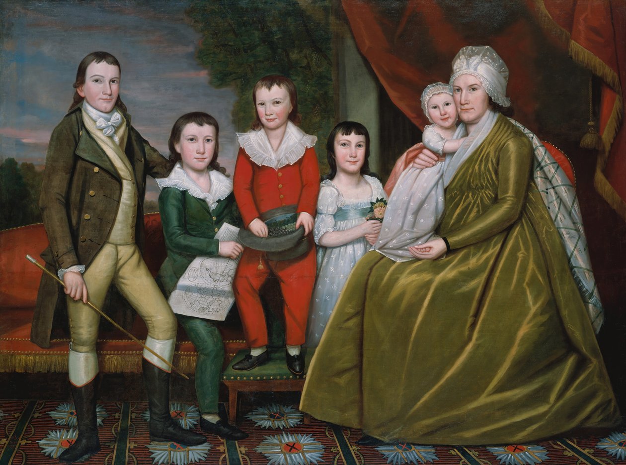 Bayan Noah Smith ve Çocukları, 1798. by Ralph Earl