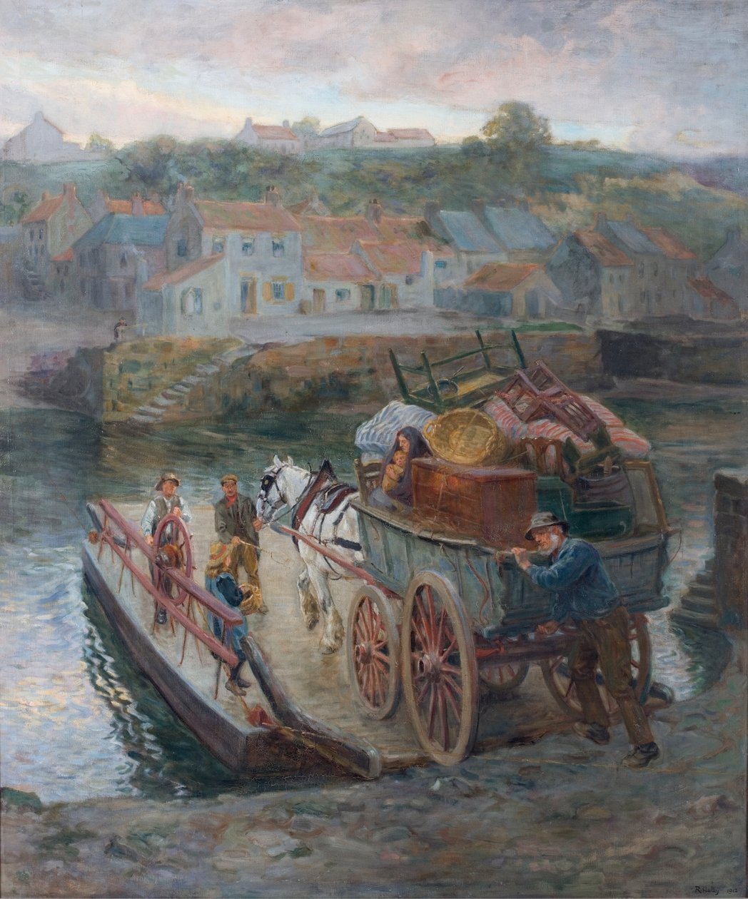 Hylton Feribotunu Geçmek, 1912 by Ralph Hedley