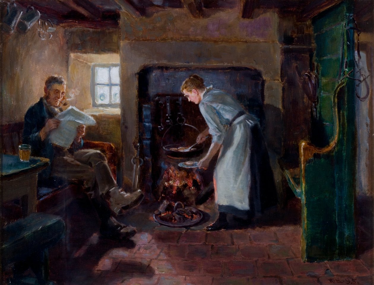 Yemek Zamanı, 1895 by Ralph Hedley
