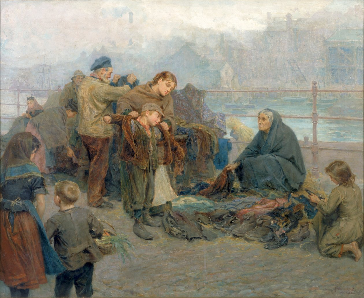 Paddy'nin Giysi Pazarı, Sandgate, 1898 by Ralph Hedley