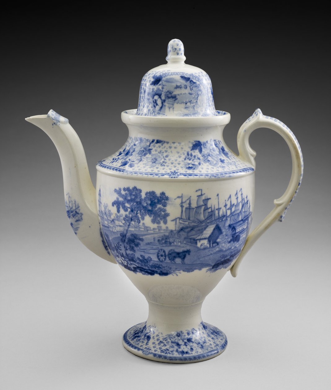 Cezve, c. 1829-1832 (transfer baskılı kurşun sırlı seramik) by Ralph Stevenson