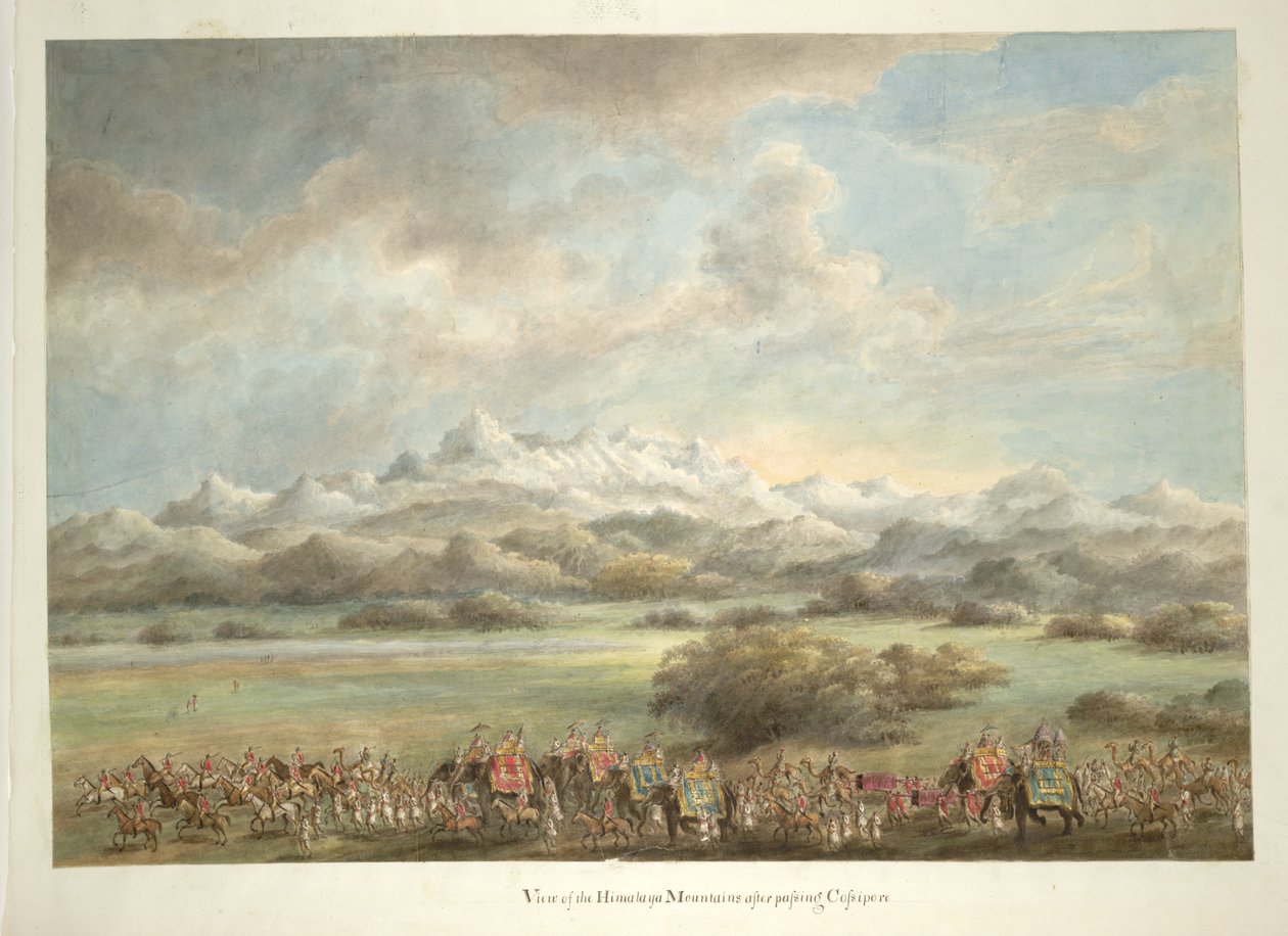 Lord ve Lady Hastings, filler üzerinde, Himalayalar Nar Kashipur