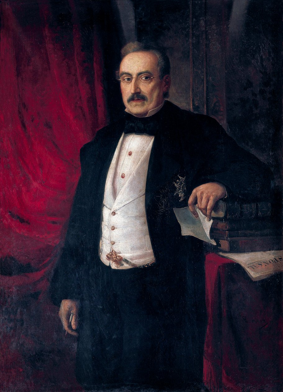 Yazar ve ekonomist Buenaventura Carlos Aribau'nun (1798-1862) portresi by Ramón Martí Alsina