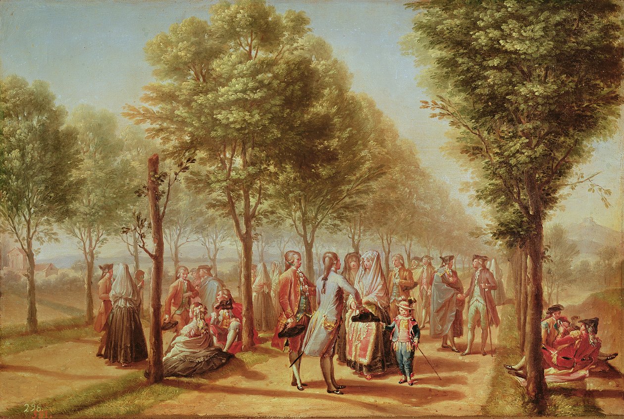 Paseo de las Delicias, Madrid, 1785-6 (ayrıca bkz. 109923) by Ramon Bayeu y Subias