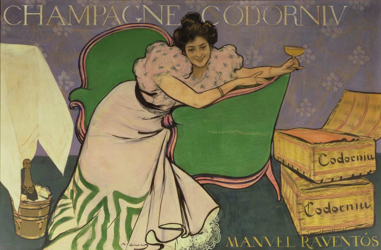 Afiş reklamı Codorniu Şampanya by Ramon Casas i Carbo