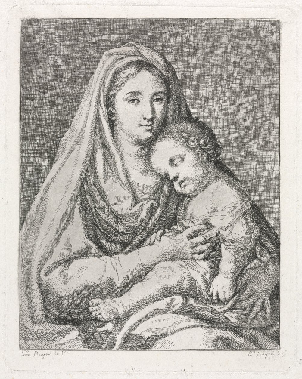 Madonna ve Çocuk (Francisco Bayeu y Subias'tan sonra) by Ramon Bayeu y Subias
