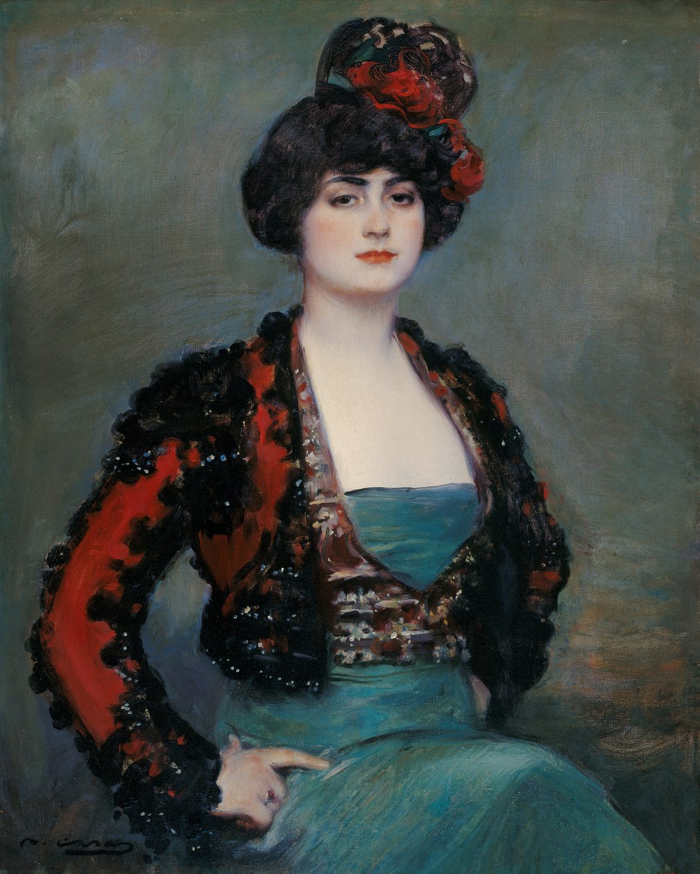 Julia - Casas, Ramon (1866-1932) - c. 1915 - Tuval üzerine yağlı boya - 85x67 - Carmen Thyssen Müzesi, Malaga by Ramón Casas