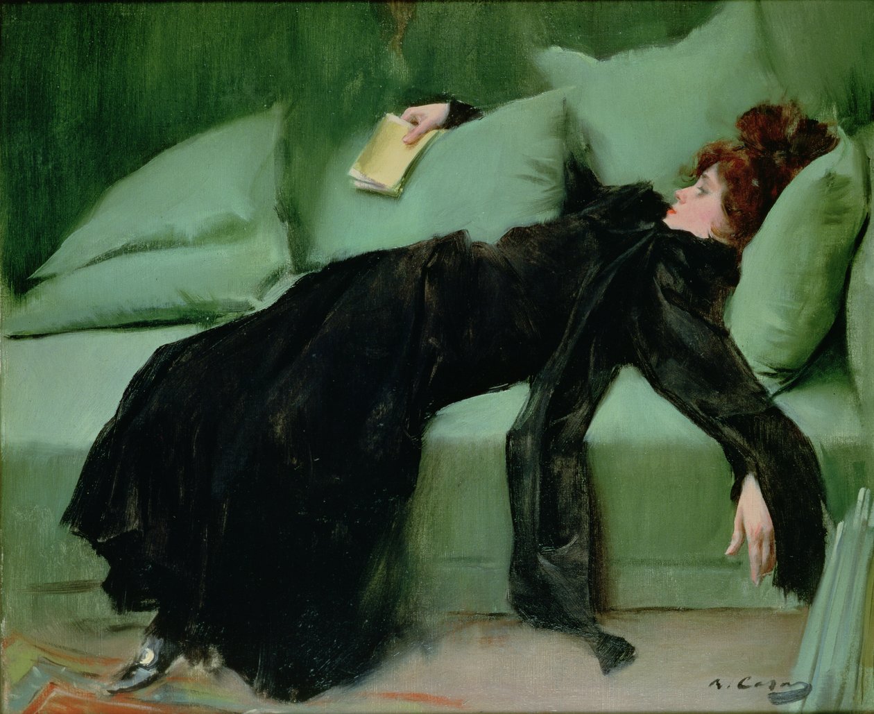 Topun ardından (tuval üzerine yağlı boya) by Ramon Casas i Carbo