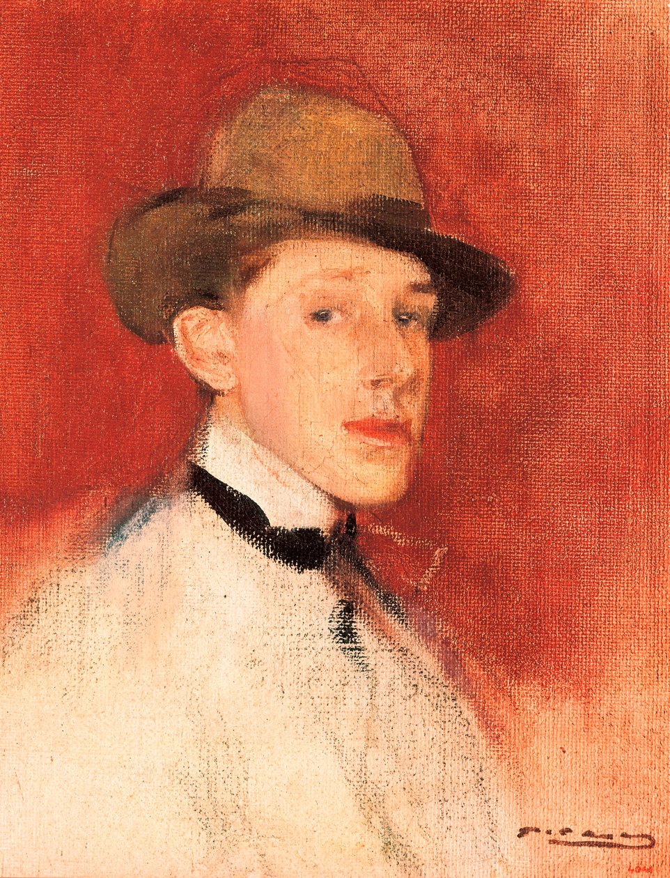 Kral Alfonso XIII (veya Alphonse de Bourbon) (1886-1941) portresi için çalışma, Detay by Ramon Casas i Carbo