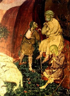 Musa Sina'da: Sürülerini Koruyan Çobanların Detayı (panel) by Ramon de Mur