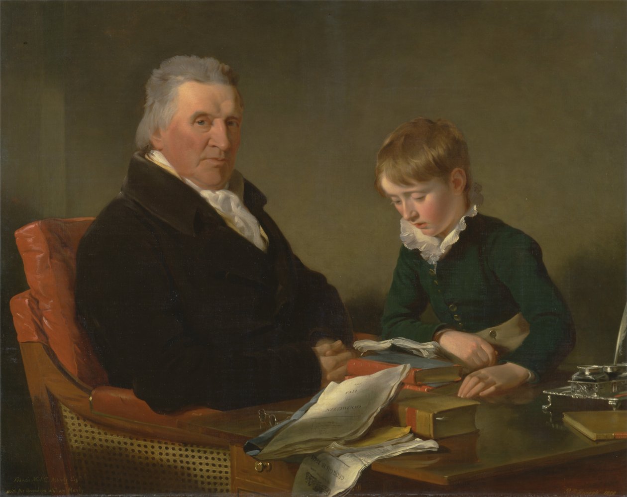 Francis Noel Clarke Mundy ve Torunu William Mundy (1809) by Ramsay Richard Reinagle