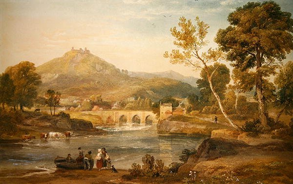 Llangollen, Galler (kağıt üzerine sulu boya) by Ramsay Richard Reinagle