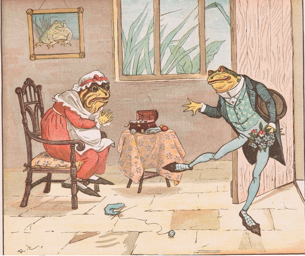 A frog he would a wooing go by Randolph Caldecott