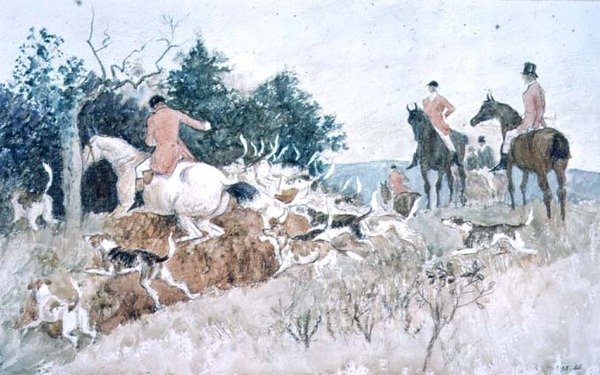 Tilki Avı: Örtmek, 19. yüzyıl by Randolph Caldecott