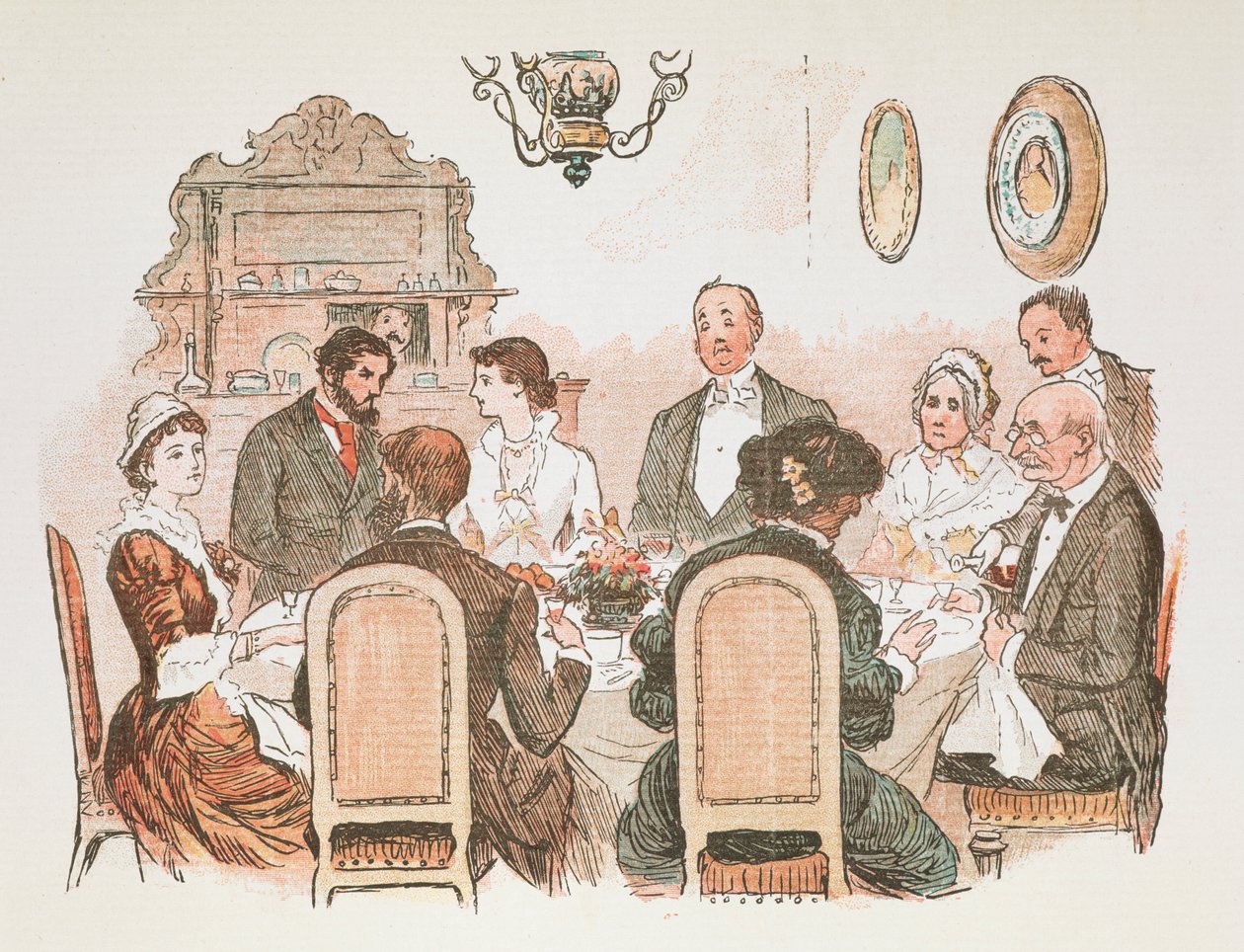 Bir yemek sahnesi. by Randolph Caldecott