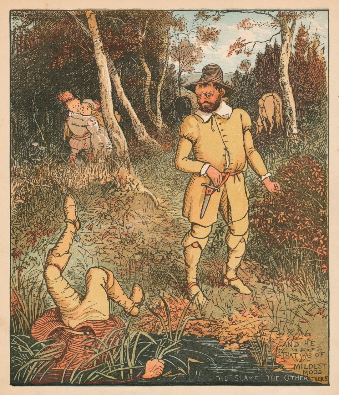 Ve En Hafif Ruh Halinde Olan Diğerini Orada Öldürdü, c1880. by Randolph Caldecott
