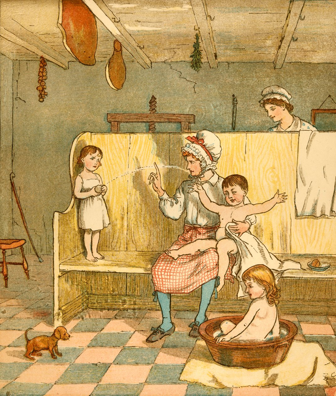 Banyo zamanı, c1881. by Randolph Caldecott