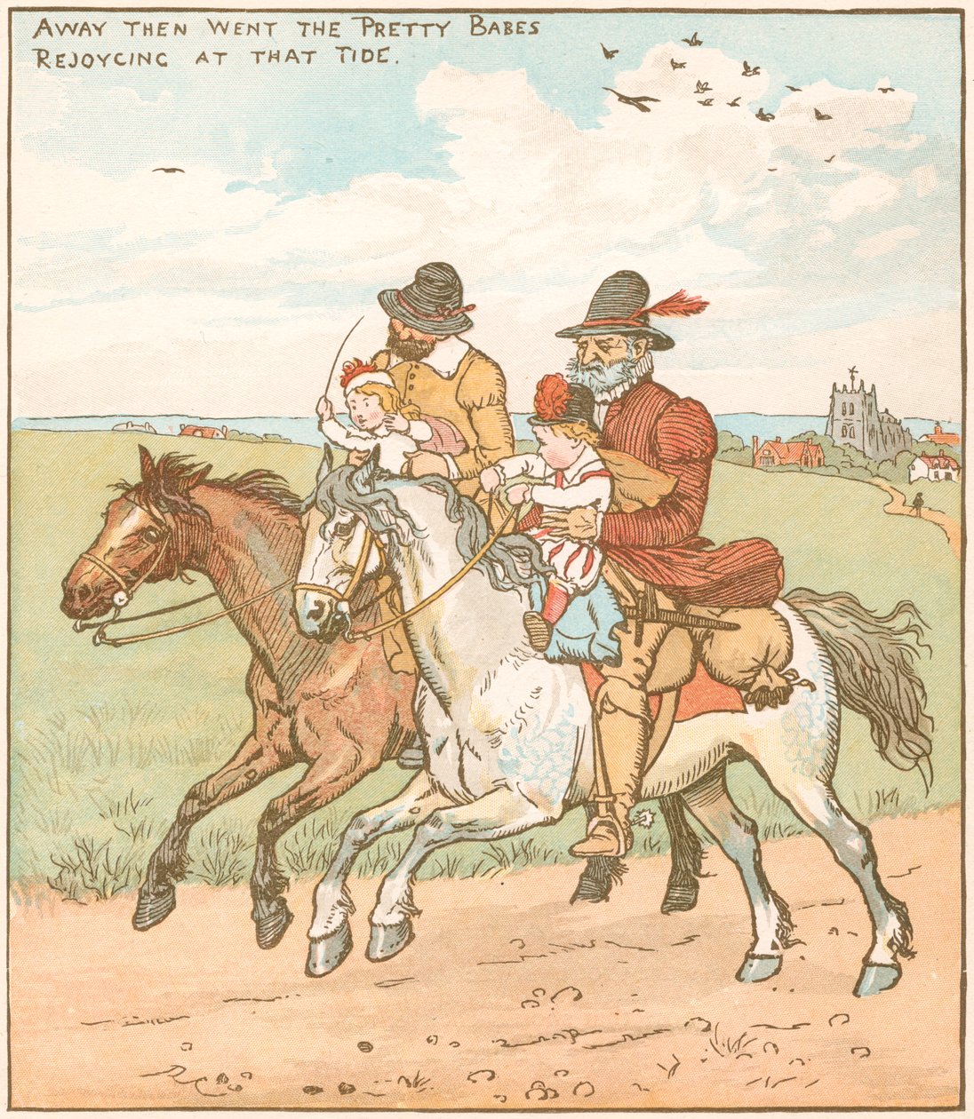 Ormandaki Bebekler'den bir sahne, 1878 by Randolph Caldecott