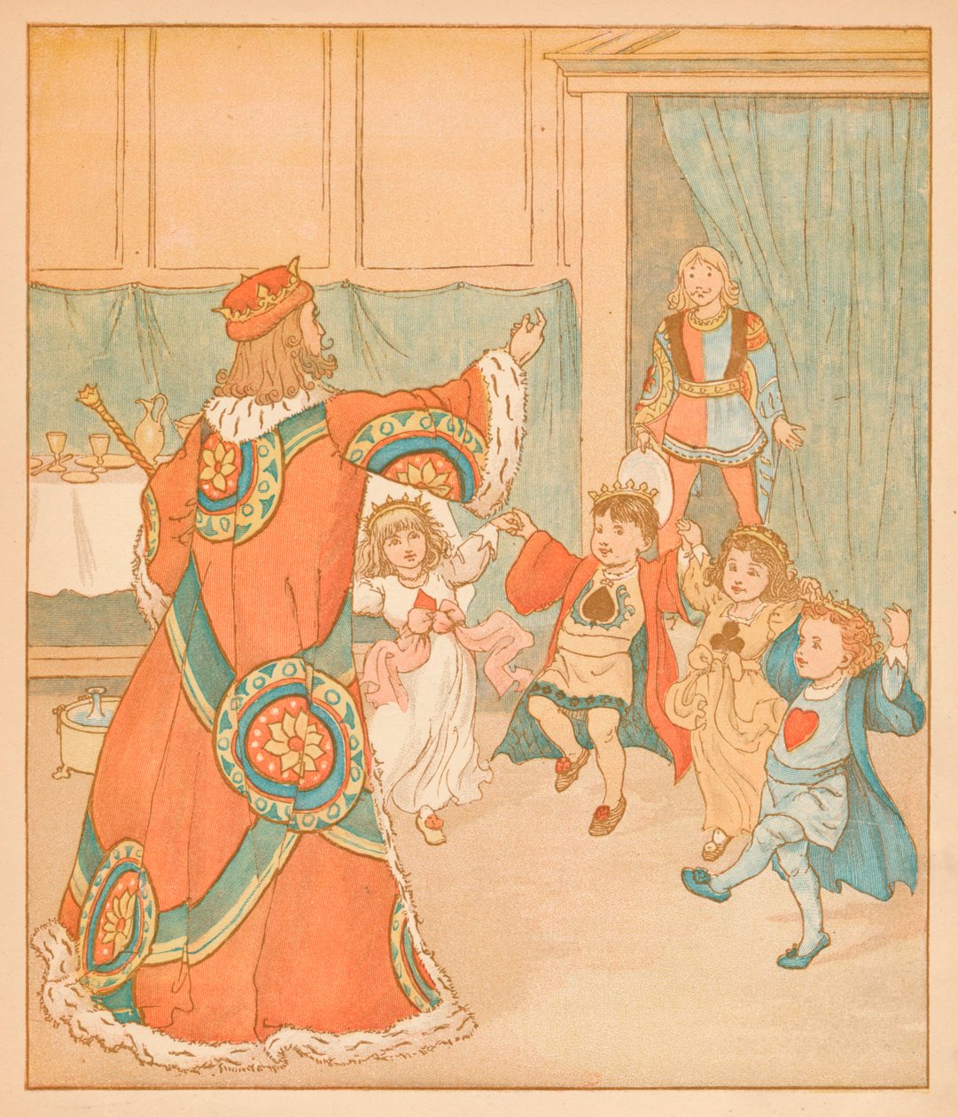 Kalplerin Kralı, Tartları Çağırdı, 1880. by Randolph Caldecott