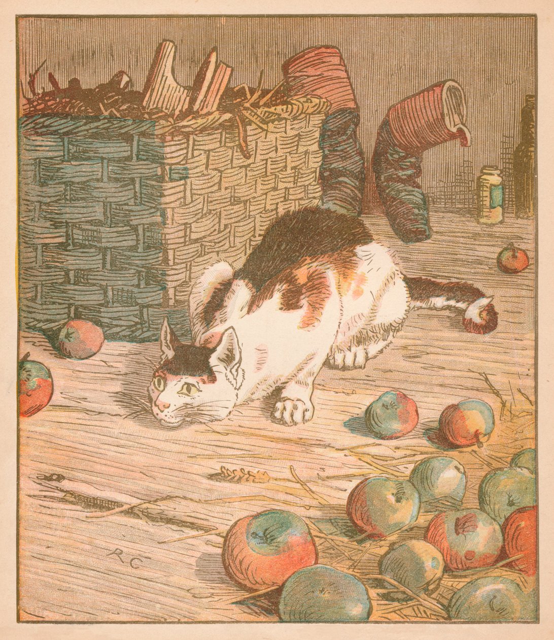 Maltı yiyen fareyi yiyen kedi..., c1878. by Randolph Caldecott