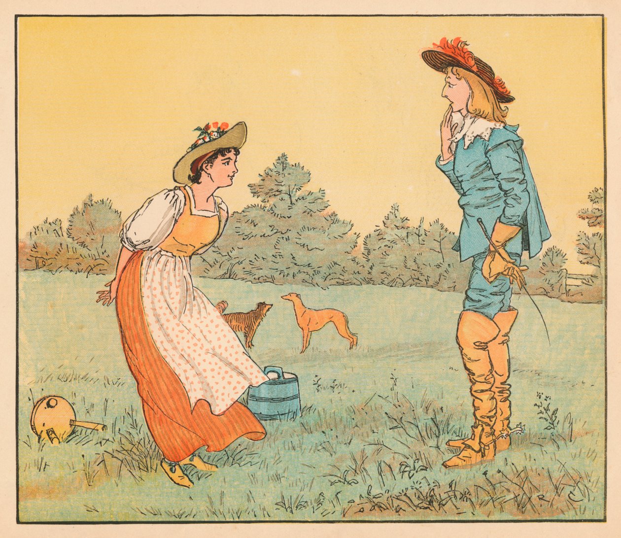 O zaman seninle evlenemem, güzel hizmetçim!, c1882. by Randolph Caldecott